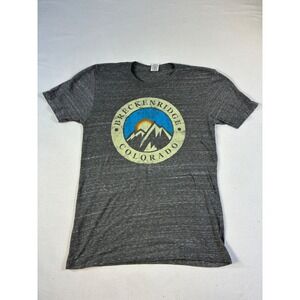 Pacific Breckenridge‎ Colorado Mountain Graphic T-Shirt Gray Men's Small